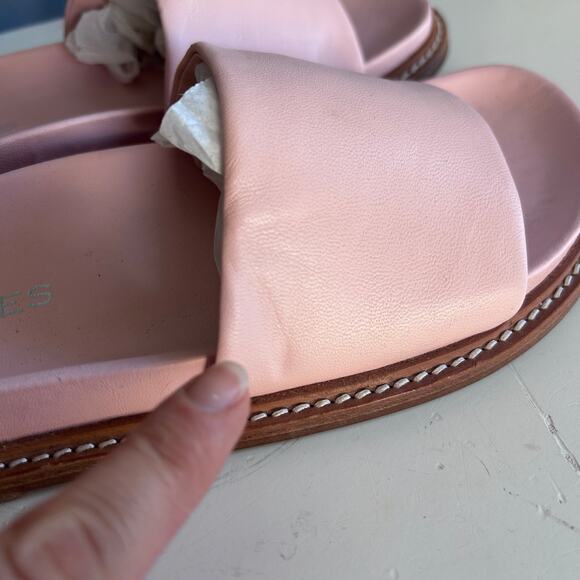 J/SLIDE slides size 6 pink leather flats Rocket - Picture 9 of 10